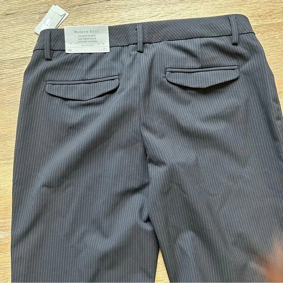 Gap Women's Stretch Modern Boot Black Pin Stripe Dress Pants Size 2 Long NWT - Picture 13 of 14